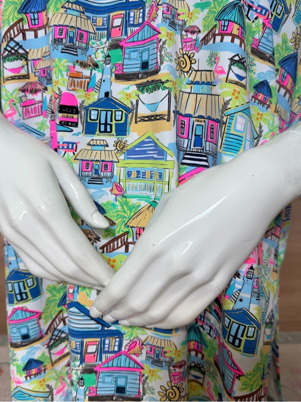 XL Lulu B neon bright pullover w/ spandex - Picture 6 of 9